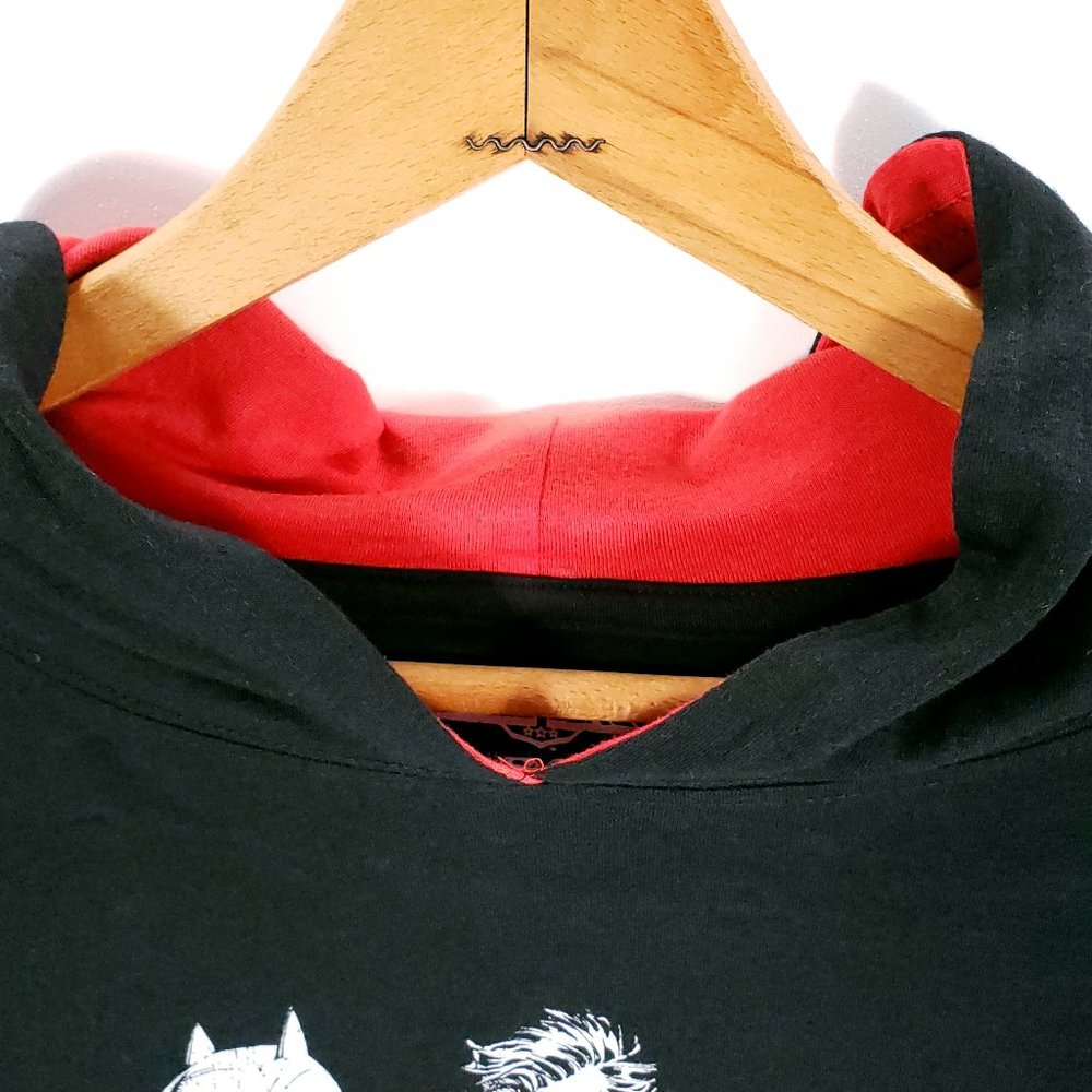 Justice League Graphic Pullover Hoodie Men's Large Black Red DC Comics - Picture 8 of 8